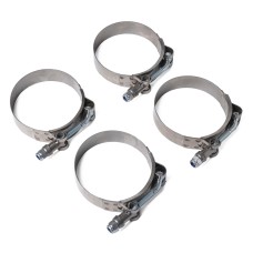 4 PCS Stainless Steel T-Bolt Hose Clamps Pipe Clip Fuel Line Clip, Size: 67-75mm