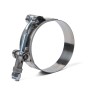 4 PCS Stainless Steel T-Bolt Hose Clamps Pipe Clip Fuel Line Clip, Size: 67-75mm
