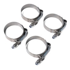 4 PCS Stainless Steel T-Bolt Hose Clamps Pipe Clip Fuel Line Clip, Size: 95-103mm