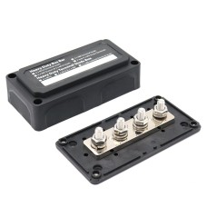 Max DC 48V 300A Heavy-Duty Module Design Bus Bar 4 M8 Terminal Studs Box Busbar for Car / RV / Boat