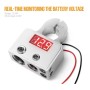1 Pair Car Audio Modified Battery Connector Battery Terminal Connector with Voltmeter
