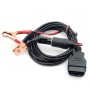 OBD II Car ECU Emergency Power Supply Cable Memory Saver with Alligator Clip-On Cigarette Lighter Power Socket