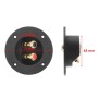 2 in 1 / Set Car Double Binding Round Gold Plate Push Spring Loaded Jacks Speaker Box