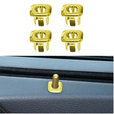 For BMW 5 Series 2011-2017 4 in 1 Car Interior Door Window Trim Panel Locking Knob Button Cover 5142 9171 769 (Gold)