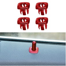 For BMW 5 Series 2011-2017 4 in 1 Car Interior Door Window Trim Panel Locking Knob Button Cover 5142 9171 769 (Red)