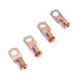 2 PCS Positive and Negative Car Pure Lead Battery Connectors Terminals Clamps Clips with Protective Cleaning + Copper Terminal