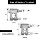 2 ПК положительные и отрицательные Car Pure Lead Battery Connectors Клипки зажимы с защитной крышкой