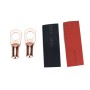 10 PCS AWG T2 Copper Heavy-duty Cold-pressed Wire Terminals 6 x 3/8 with Heat Shrinkable Tube