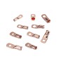 10 PCS AWG T2 Copper Heavy-duty Cold-pressed Wire Terminals 6 x 5/16 with Heat Shrinkable Tube