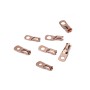 10 PCS AWG T2 Copper Heavy-duty Cold-pressed Wire Terminals 6 x 1/4 with Heat Shrinkable Tube