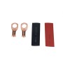 10 PCS AWG T2 Copper Heavy-duty Cold-pressed Wire Terminals 8 x 3/8 with Heat Shrinkable Tube