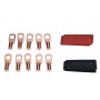 10 PCS AWG T2 Copper Heavy-duty Cold-pressed Wire Terminals 8 x 5/16 with Heat Shrinkable Tube