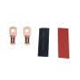 10 PCS AWG T2 Copper Heavy-duty Cold-pressed Wire Terminals 8 x 1/4 with Heat Shrinkable Tube