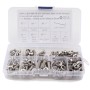 190 PCS 304 Stainless Steel Screws and Nuts Hex Socket Head Cap Screws Gasket Wrench Assortment Set Kit