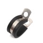 10 PCS Car Rubber Cushion Pipe Clamps Stainless Steel Clamps, Size: 1 inch (25mm)