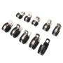 10 PCS Car Rubber Cushion Pipe Clamps Stainless Steel Clamps, Size: 3/2 inch (38mm)