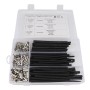 380 PCS Car / Boat AWG Gauge Non-Insulated Butt Connectors Ferrule Cable Crimp Terminal + Heat Shrinkable Tube Kit