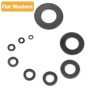 A5718 684 PCS 9 Sizes Black Carbon Steel Flat Washers Set