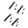 A6298 300 в 1 RV Высокоусобленные двойные зубчатые крючки вешалки с винтами самозабитывания (черный)
