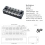 A4007 5 in 1 TB-2505 25A Double Row 5-position Fixed Power Screw Terminal