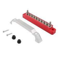 8 Way Power Distribution Block Terminal Studs with 2 Fixing Screws(Red)