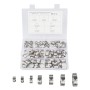 130 PCS Adjustable Single Ear Plus Stainless Steel Hydraulic Hose Clamps O-Clips Pipe Fuel Air with Ear Clamp Pincer Inside Diameter Range: 5.8-21mm