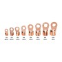 90 PCS Icstation Open Barrel Pure Copper Ring Lug Wire Crimp Terminals Assortment Kit