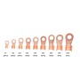 100 PCS Icstation Open Barrel Pure Copper Ring Lug Wire Crimp Terminals Assortment Kit