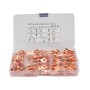 120 PCS Icstation Open Barrel Pure Copper Ring Lug Wire Crimp Terminals Assortment Kit