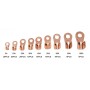 120 PCS Icstation Open Barrel Pure Copper Ring Lug Wire Crimp Terminals Assortment Kit