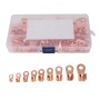 140 PCS Icstation Open Barrel Pure Copper Ring Lug Wire Crimp Terminals Assortment Kit