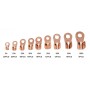 140 PCS Icstation Open Barrel Pure Copper Ring Lug Wire Crimp Terminals Assortment Kit