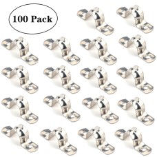 100 PCS M14 304 Stainless Steel Hole Tube Clips U-tube Clamp Connecting Ring Hose Clamp