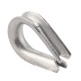 40 PCS M2 304 Stainless Steel Wire Rope Cable Clip Clamp with Thimble Triangle Ring