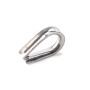 30 PCS M6 304 Stainless Steel Wire Rope Cable Clip Clamp with Thimble Triangle Ring