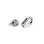 24 PCS M8 304 Stainless Steel Wire Rope Cable Clip Clamp with Thimble Triangle Ring