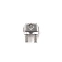 24 PCS M8 304 Stainless Steel Wire Rope Cable Clip Clamp with Thimble Triangle Ring