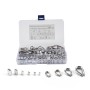 250 PCS M1.5 / M2 / M3 / M4 / M5 304 Stainless Steel Cable Rope Thimble Triangle Ring with 8-shaped Aluminum Cover