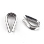 250 PCS M1.5 / M2 / M3 / M4 / M5 304 Stainless Steel Cable Rope Thimble Triangle Ring with 8-shaped Aluminum Cover