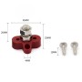 Single Heavy-Duty Terminal Studs Red M10 Bus Bar for Car / RV / Boat