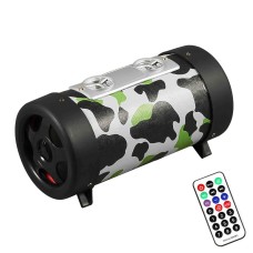 4 inch Round Shape Stereo Motorcycle / Car / Household Subwoofer, Support TF Card & U Disk Reader, with Remote Control(Green)