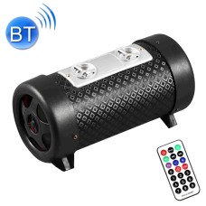 4 inch Round Shape Stereo Motorcycle / Car / Household Subwoofer, Built-in Bluetooth, Support TF Card & U Disk Reader, with Remote Control(Black)