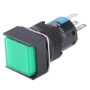 Car DIY Square Button Push Switch with LED Indicator, AC 220V(Green)
