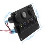 CS-847A1 Multi-function Combination Switch Panel Color Screen Voltmeter + Cigarette Lighter Socket + 5 Way Switches + Dual USB Charger for Car RV Marine Boat