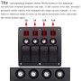 3Pin 4 Way Switches Combination Switch Panel with Light and Projector Lens for Car RV Marine Boat