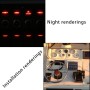 3Pin 4 Way Switches Combination Switch Panel with Light and Projector Lens for Car RV Marine Boat