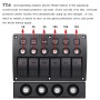 3Pin 6 Way Switches Combination Switch Panel with Light and Projector Lens for Car RV Marine Boat