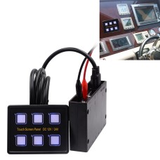 6 Way Switches Touch Screen Multi-function Combination Switch Panel for Car RV Marine Boat