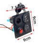 Multi-function Combination Switch Panel Voltmeter + Cigarette Lighter Socket + Dual USB Charger  for Car RV Marine Boat