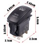 5Pin Universal Waterproof IP66 DC12V-24V Tail Light / Headlight Power Switch for Car RV Marine Boat